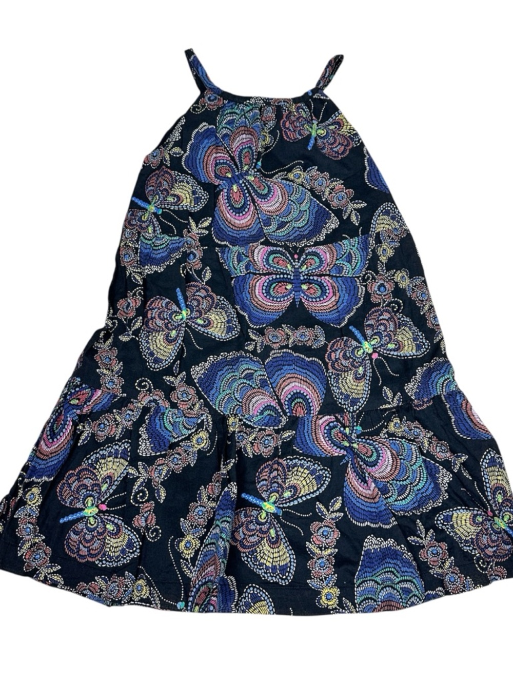 GAP Multicolor Butterfly Print Sun Halter Dress